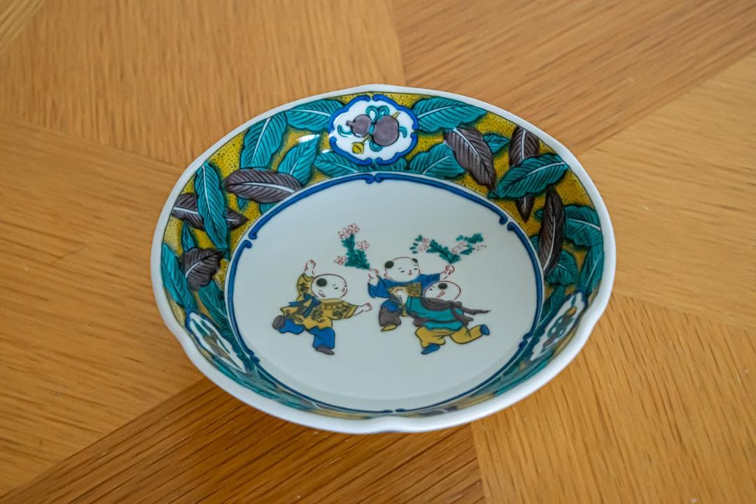 【週末限定値下】九谷焼 青郊窯 吉田屋風 5号皿　5枚セット