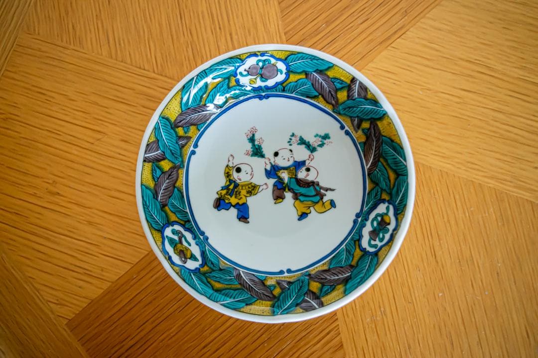 【週末限定値下】九谷焼 青郊窯 吉田屋風 5号皿　5枚セット