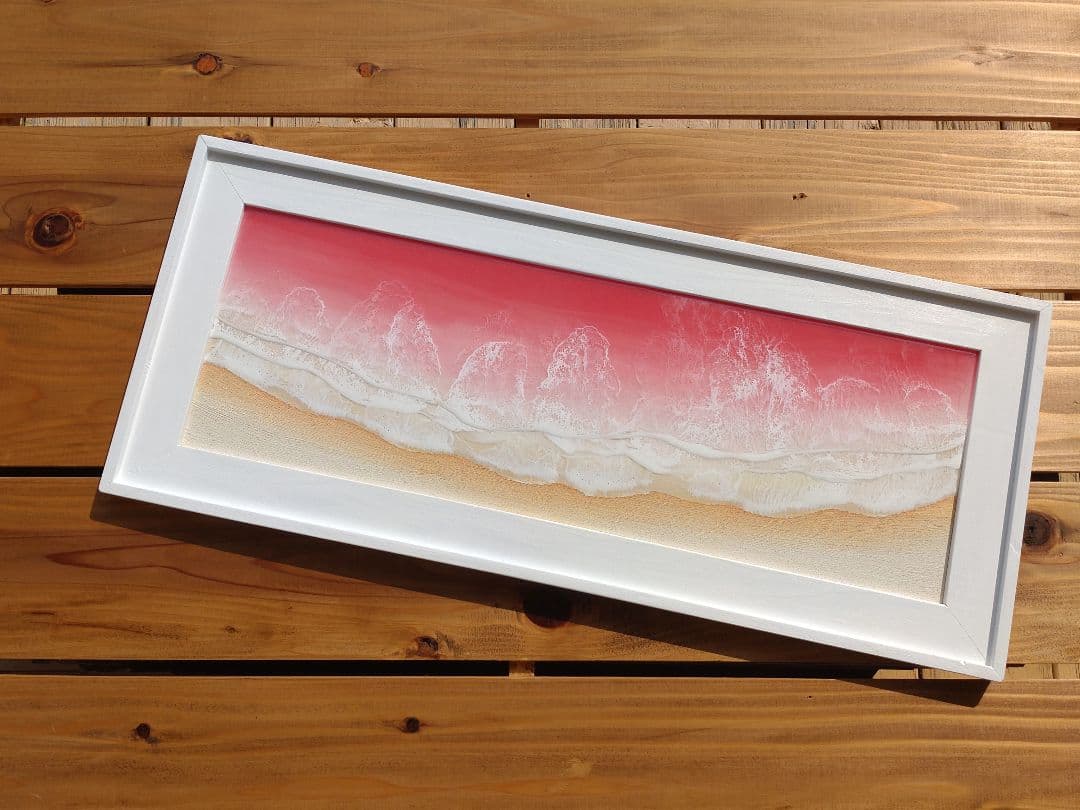 レジンアート(Pink Ocean・Frame type・690×290)