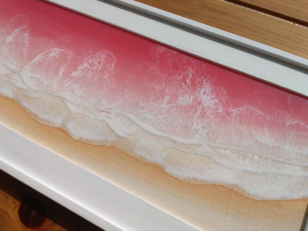 レジンアート(Pink Ocean・Frame type・690×290)