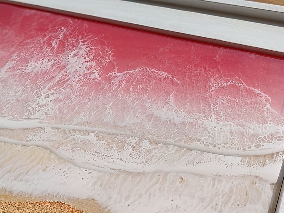 レジンアート(Pink Ocean・Frame type・690×290)