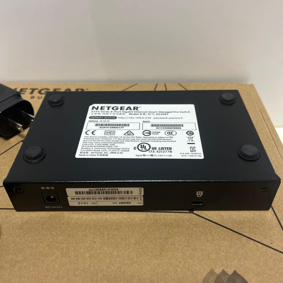 スマートスイッチ NETGEAR GS308T ギガビット 8ポート