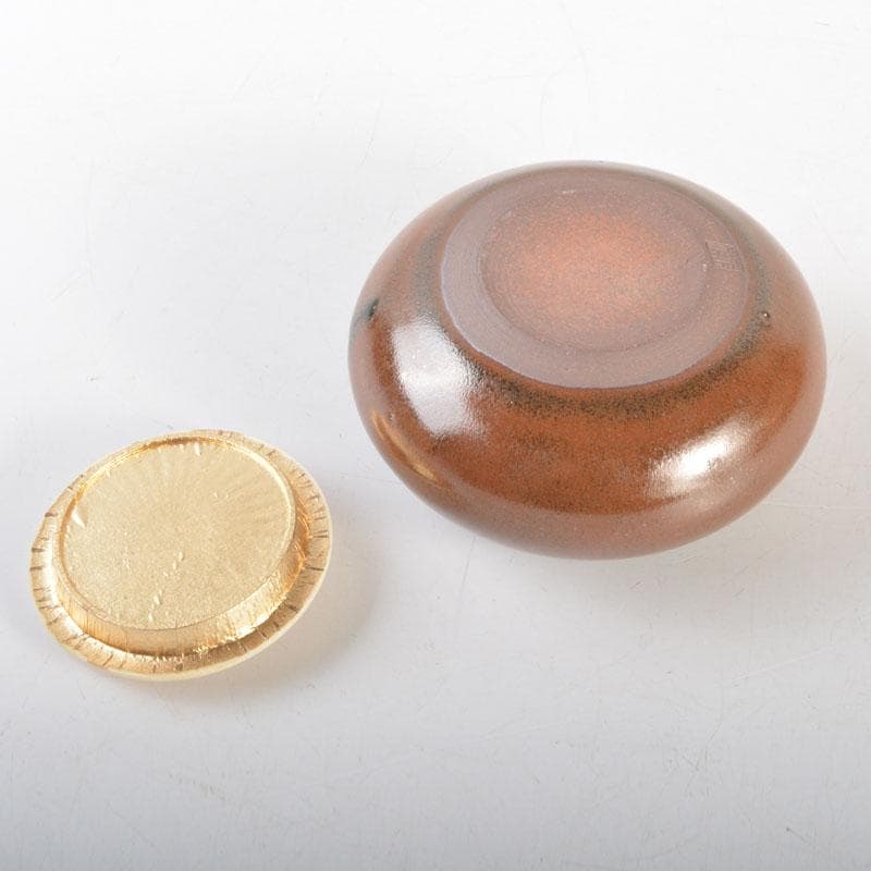 茶道具　京焼　笹田有祥作　大海茶入　共箱　V　6779