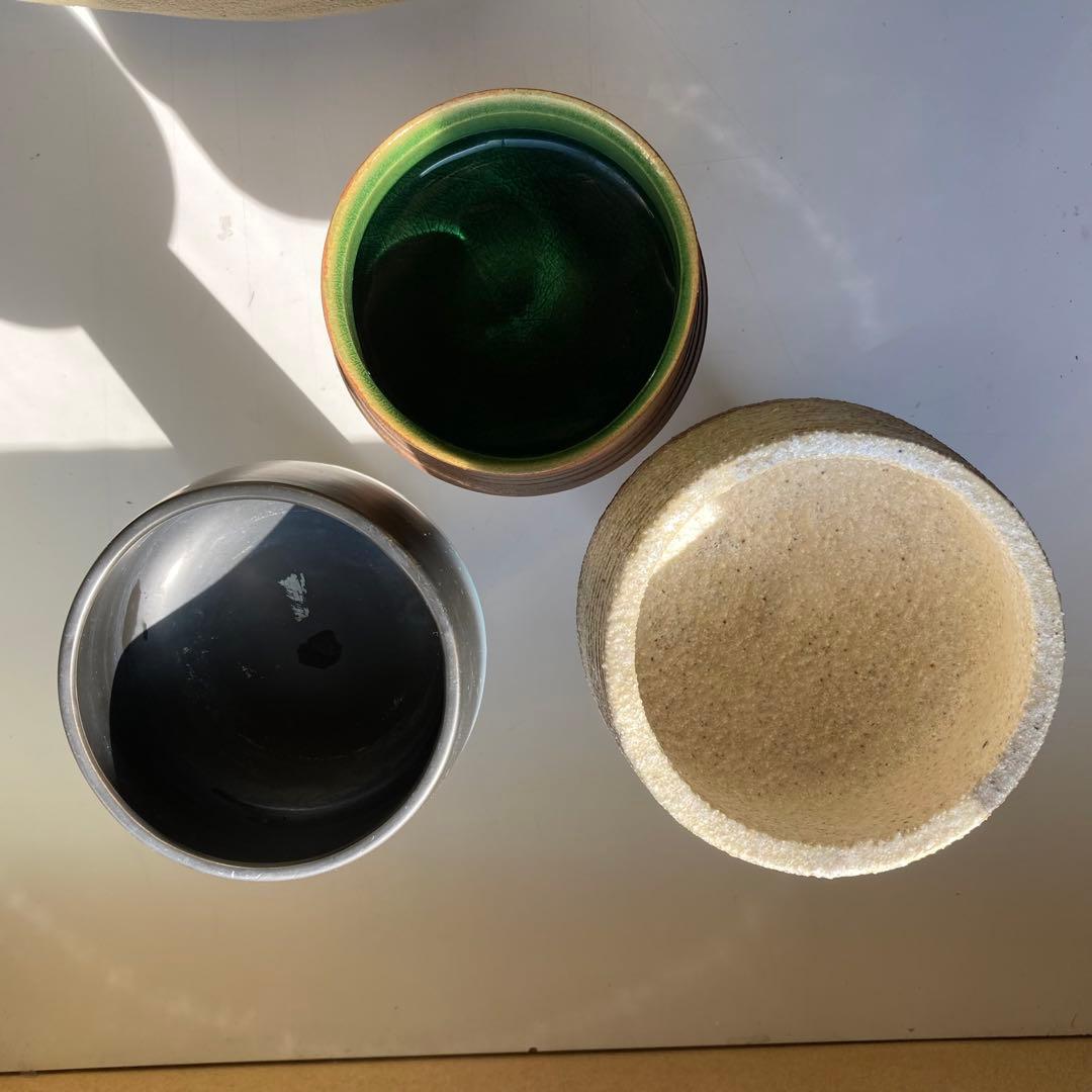 花器　池坊　陶器製フラワーベース 3個セット