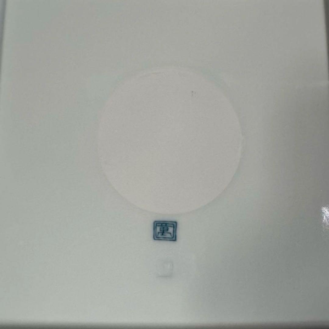 伊万里焼 畑萬陶苑 山水 隅切角盛皿☆