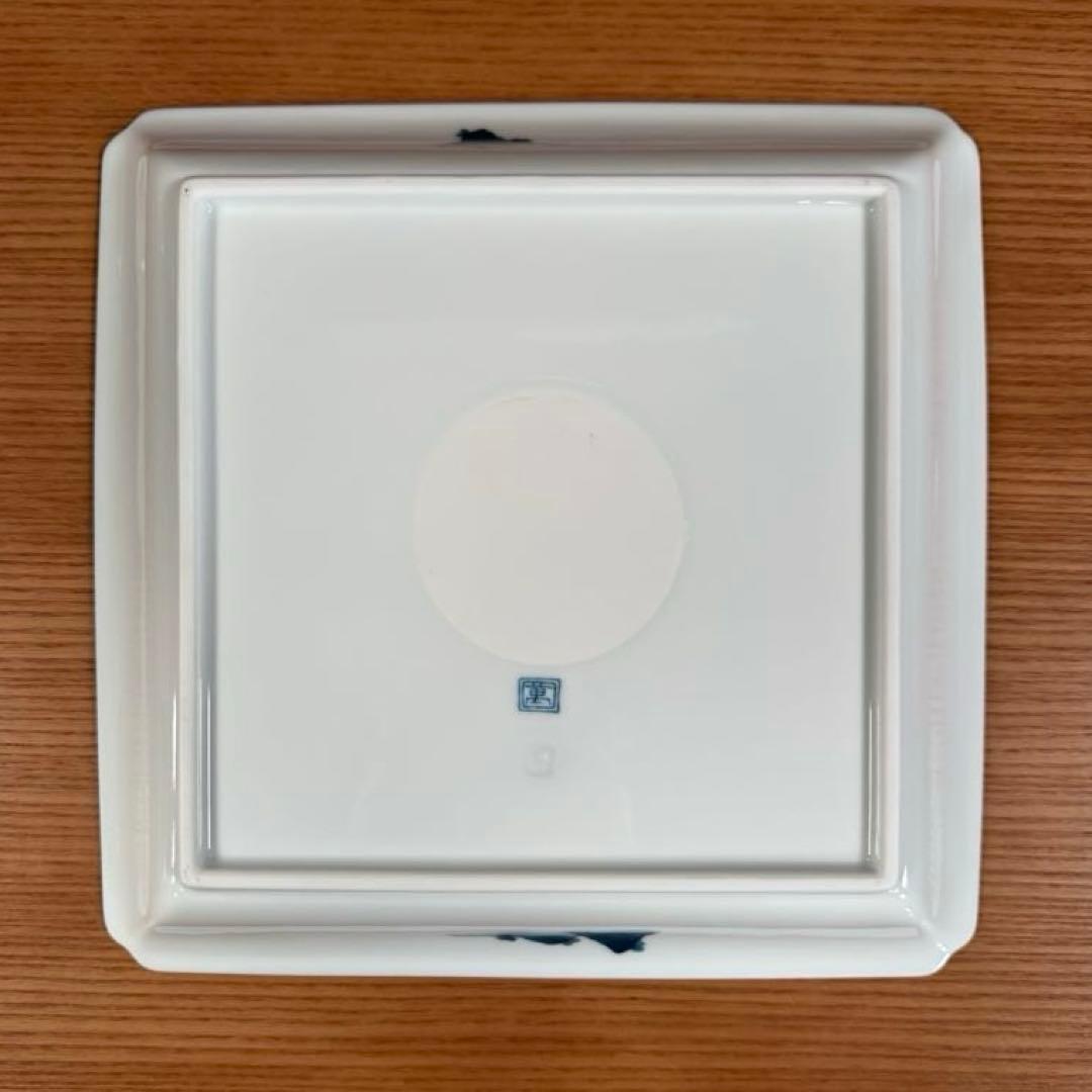 伊万里焼 畑萬陶苑 山水 隅切角盛皿☆