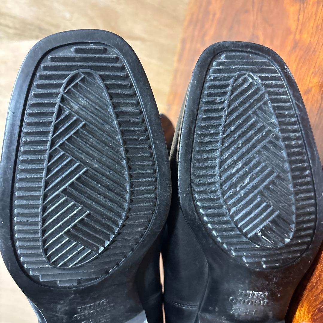 ブラックレザー ミリタリーブーツ ジッパー付き　26㎝　0202o189