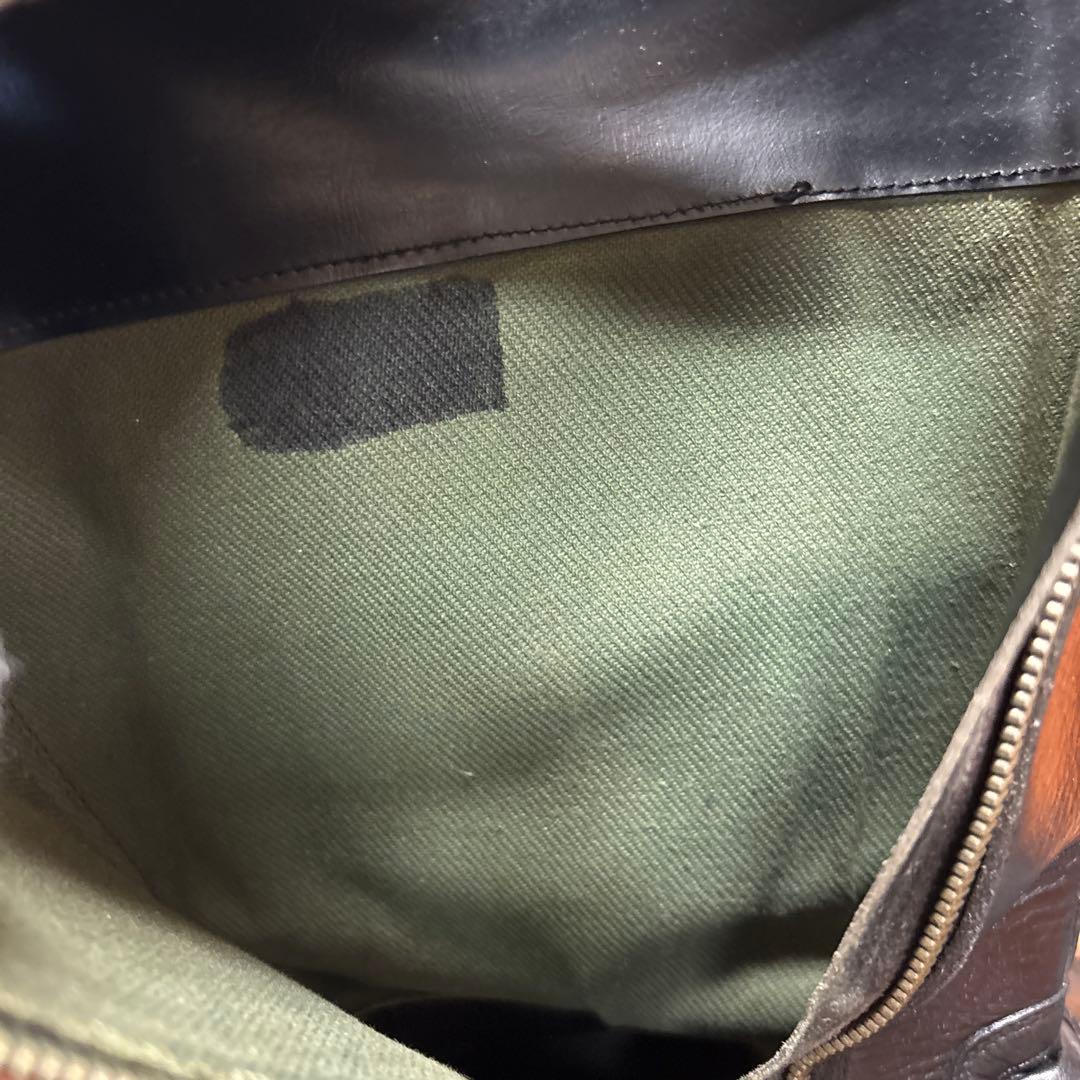 ブラックレザー ミリタリーブーツ ジッパー付き　26㎝　0202o189