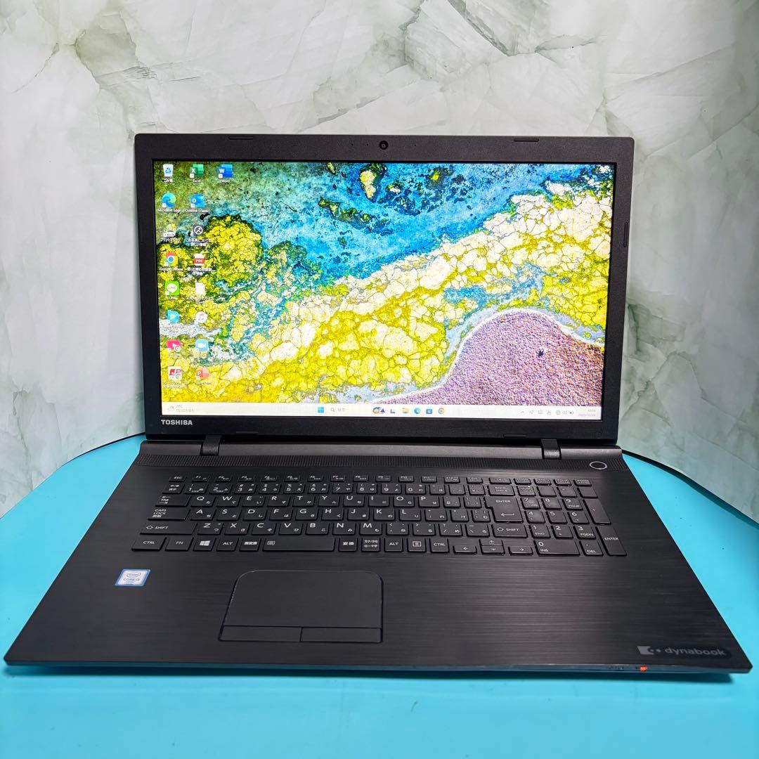 全機能◎バッテリー◎大画面！東芝SSDノートPC メモリ8GB オフィス付！