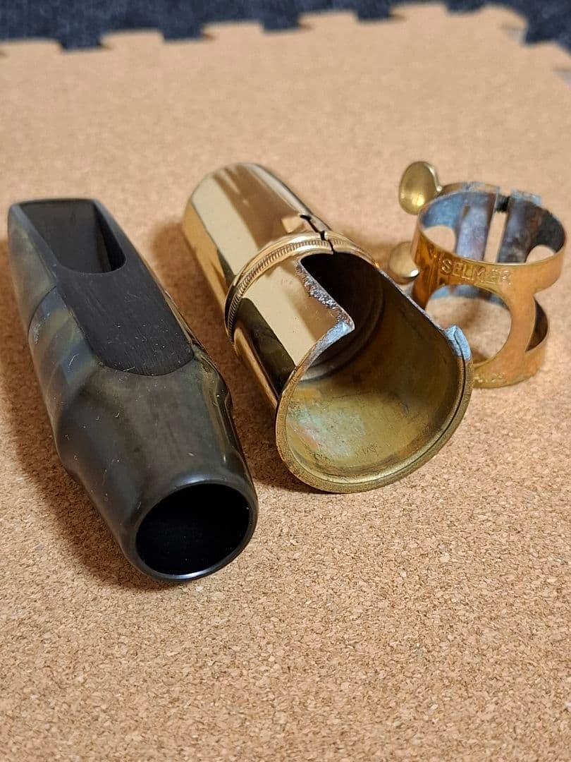 SELMER アルトサックスマウスピース・リガチャー・キャップ　3点セット　中古