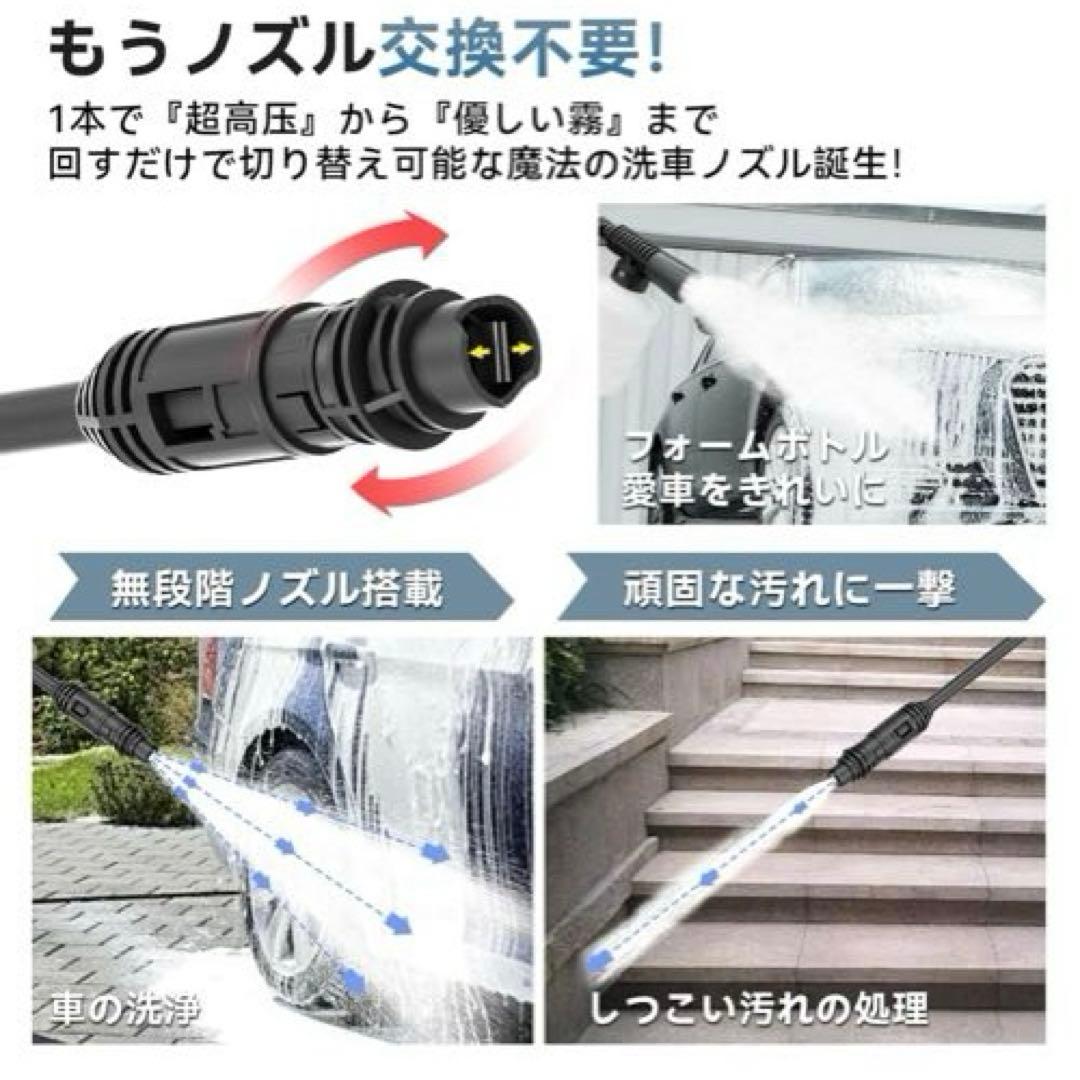 超軽量 高圧洗浄機 12Mpa 超強力 コンパクトA4サイズ 洗車