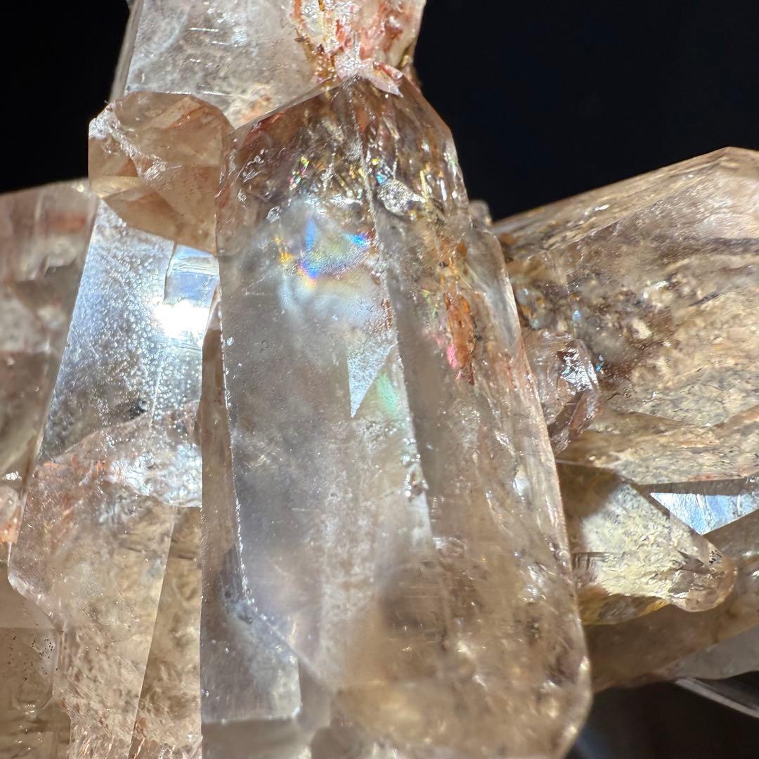 ブラジル産❣️天然石ルチルクォーツ共生水晶のクラスター　置物NO.062714