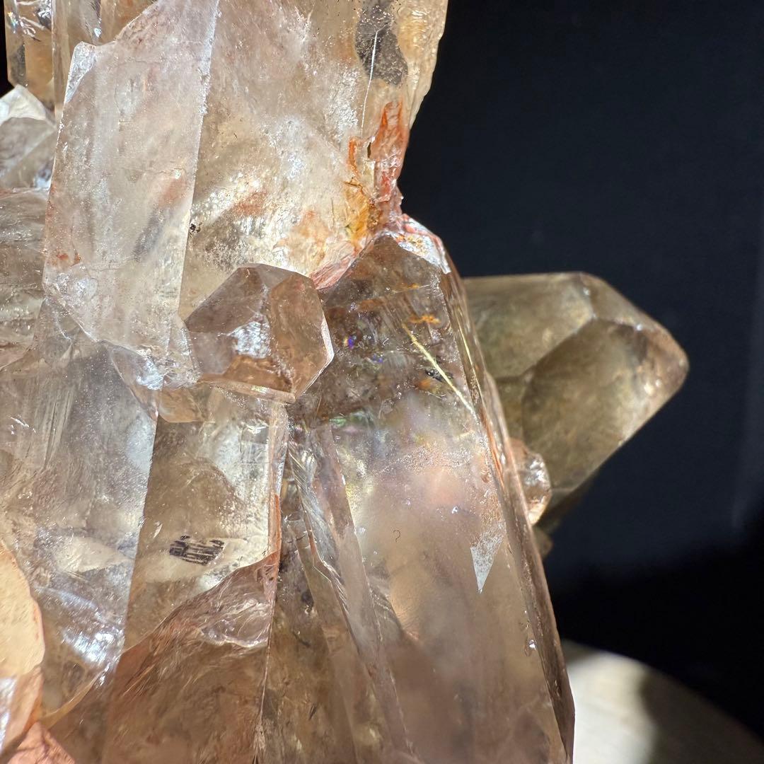 ブラジル産❣️天然石ルチルクォーツ共生水晶のクラスター　置物NO.062714