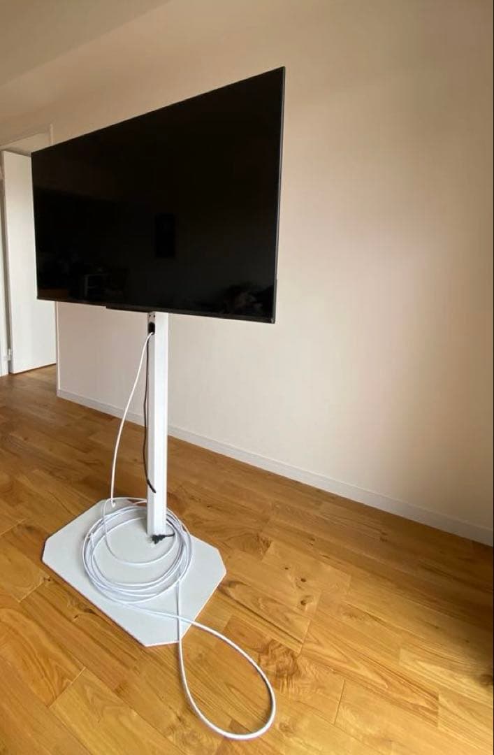 テレビスタンド OTG-H-WH 32～65V型対応 八角壁寄せ OCTA