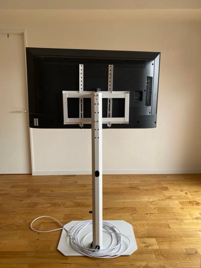 テレビスタンド OTG-H-WH 32～65V型対応 八角壁寄せ OCTA