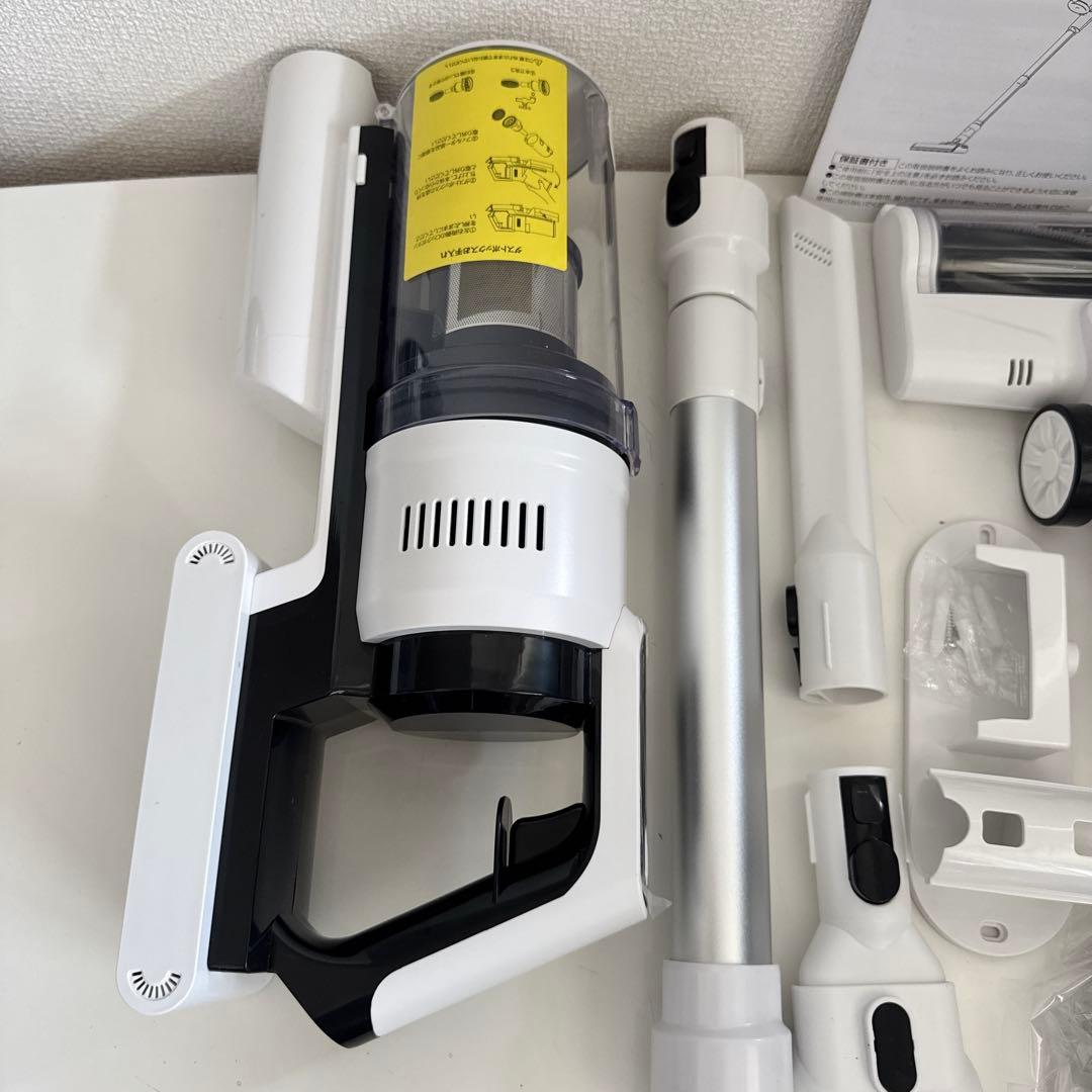 掃除機 コードレス 75kPa強力吸引　55分連続稼働 自立式　グリーンLED