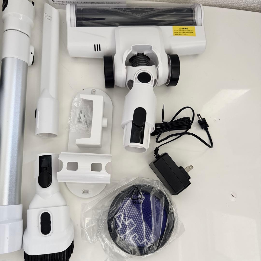 掃除機 コードレス 75kPa強力吸引　55分連続稼働 自立式　グリーンLED