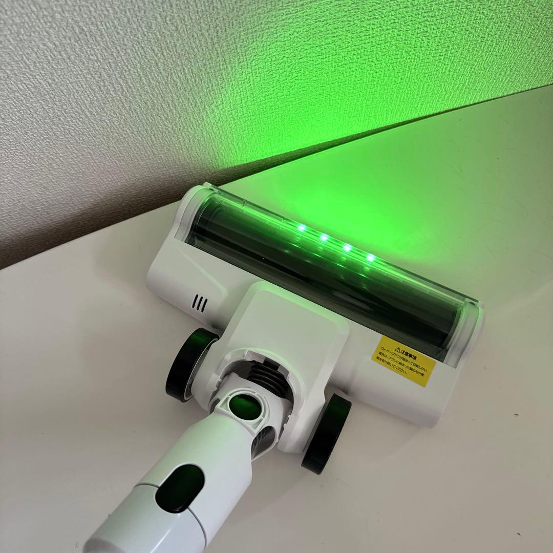 掃除機 コードレス 75kPa強力吸引　55分連続稼働 自立式　グリーンLED
