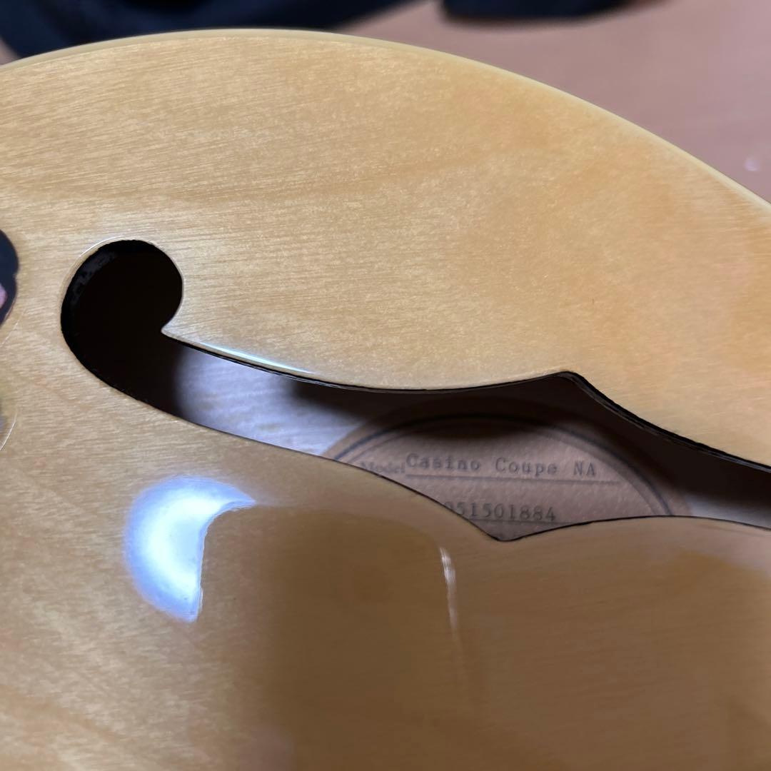 エピフォン カジノ　クーペ　フルアコ　ナチュラル　epiphone