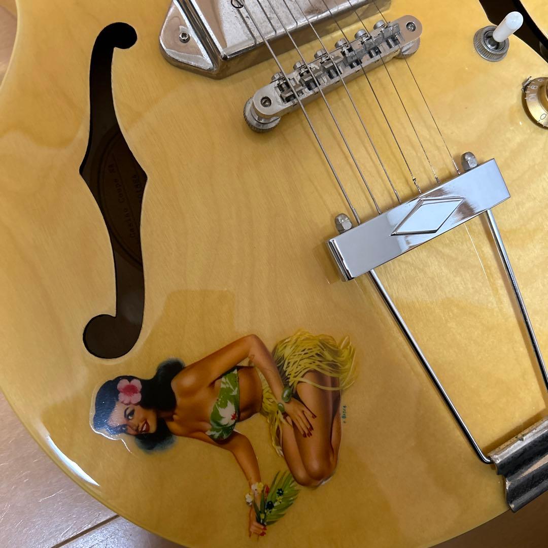 エピフォン カジノ　クーペ　フルアコ　ナチュラル　epiphone