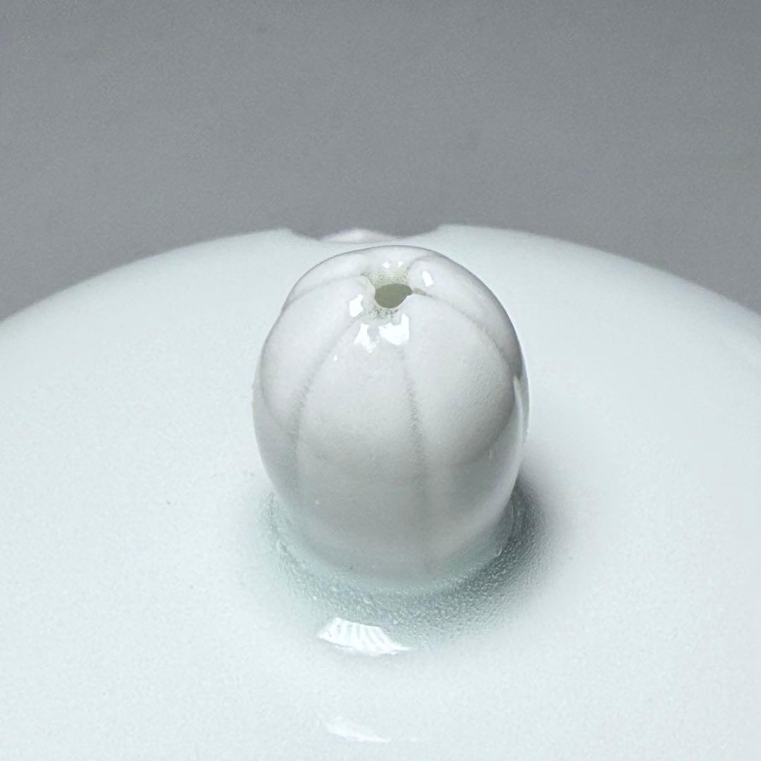 国重要無形文化財　人間国宝　井上萬二　自作　白磁香炉　共箱　共布　究極の白磁