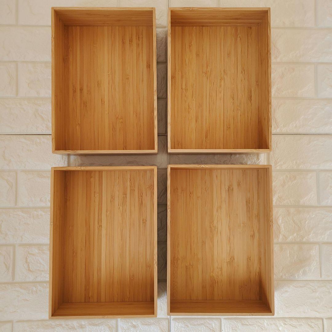 極美品 無印良品 14点セット 重なる竹材長方形ボックス 収納ボックス 小物入れ