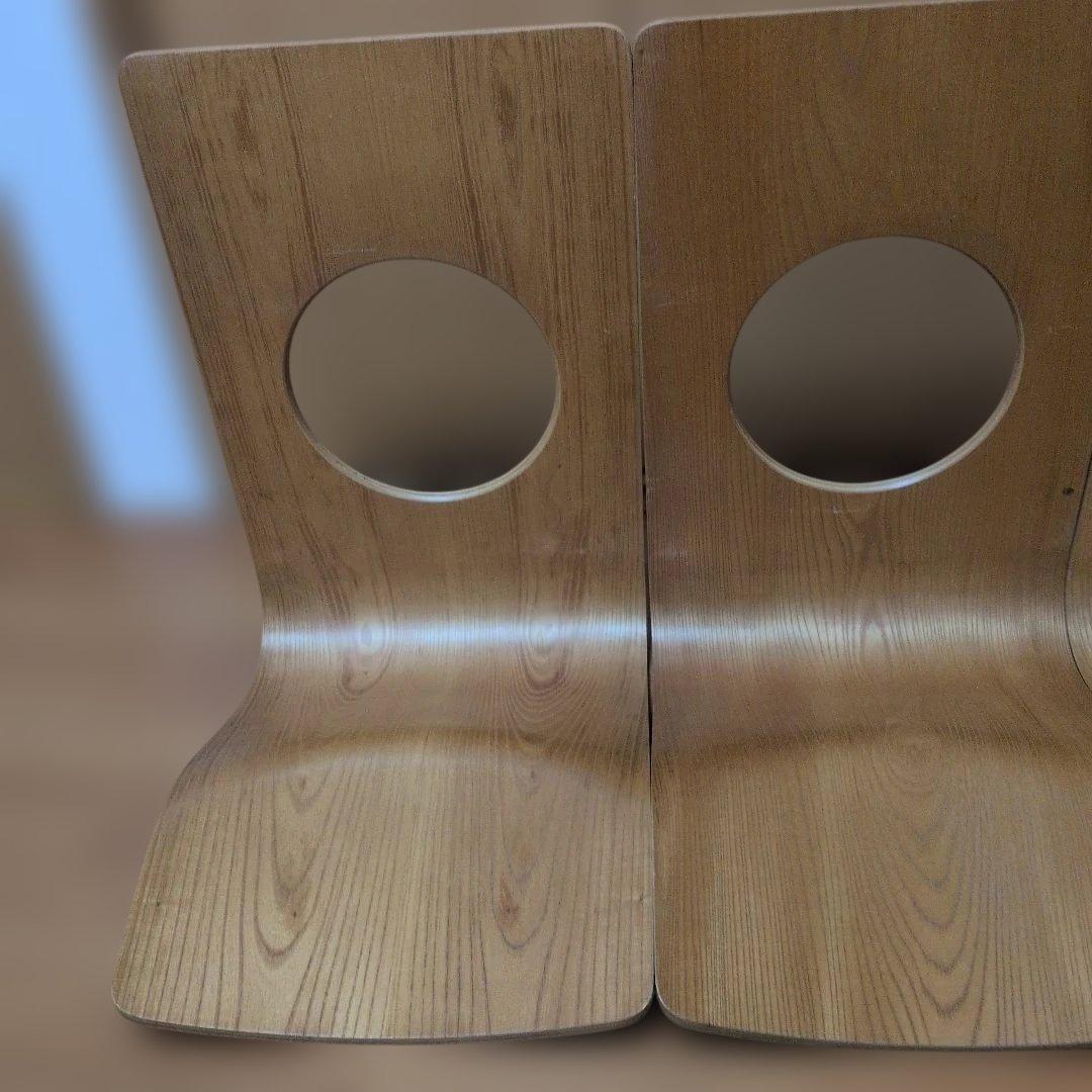 天童木工　曲げ椅子　座椅子　3脚セット②