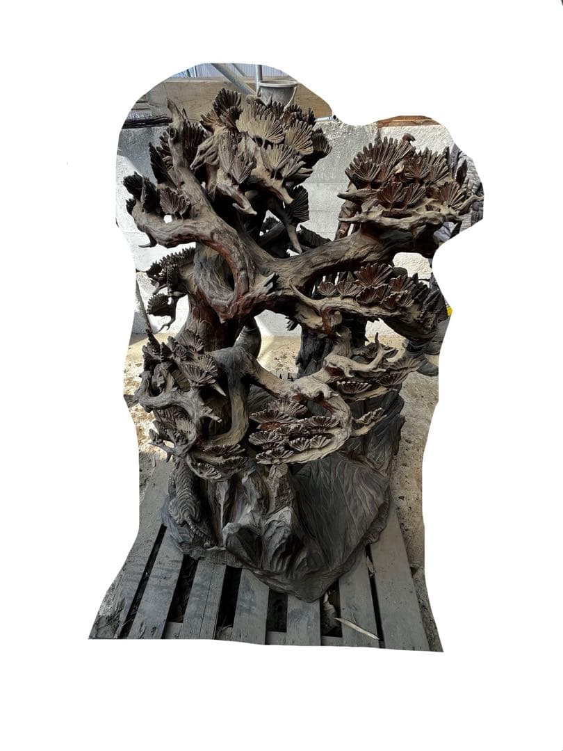 台湾　木彫り　オブジェ