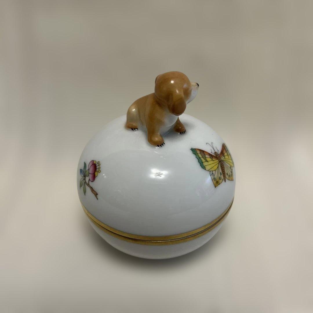 未使用保管品　ヘレンド 犬　ミニ　小物入れ ボンボニエール
