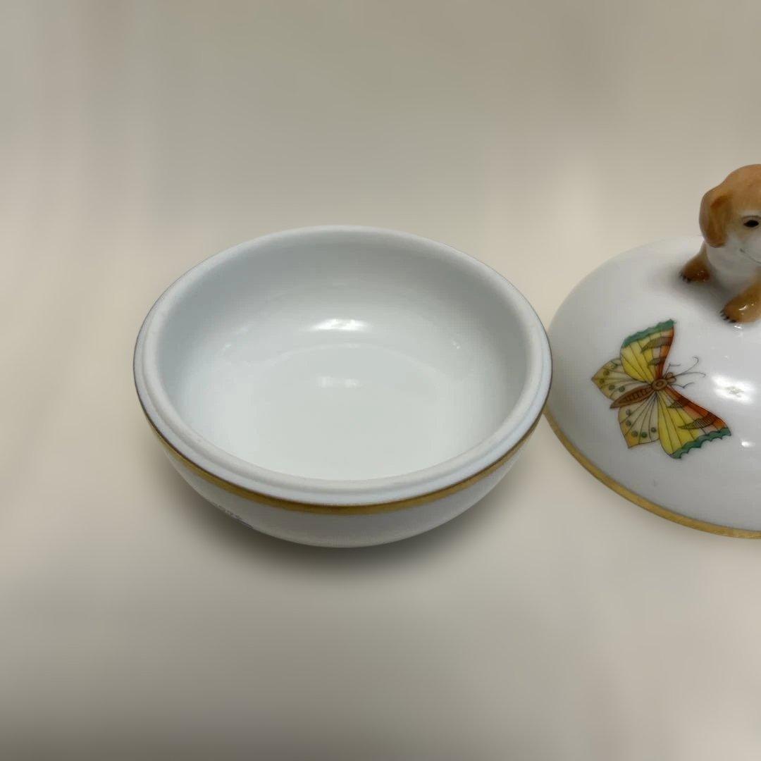 未使用保管品　ヘレンド 犬　ミニ　小物入れ ボンボニエール