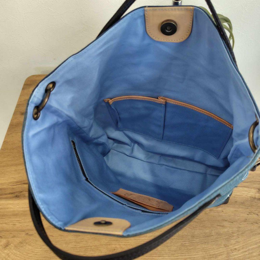 や*ま様 ③ミナペルホネン/ちょうちょネイビー/A４2Wayショルダートート本革