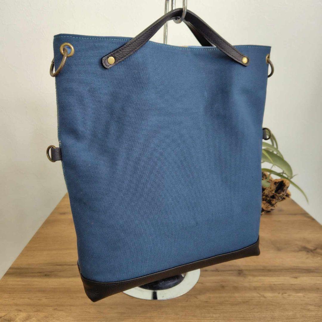 や*ま様 ③ミナペルホネン/ちょうちょネイビー/A４2Wayショルダートート本革