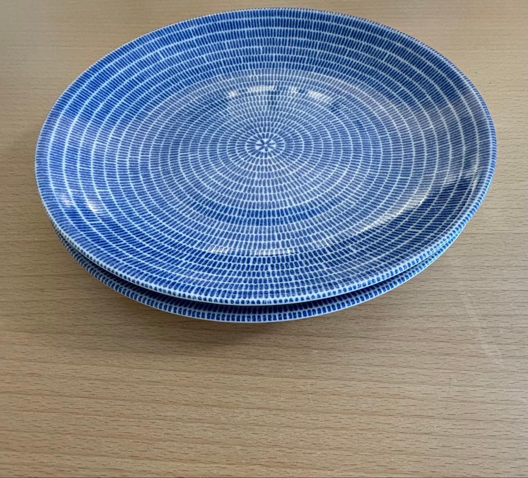 【Arabia】２枚アラビア24hアベックプレートブルー 21cm かもめ食堂皿