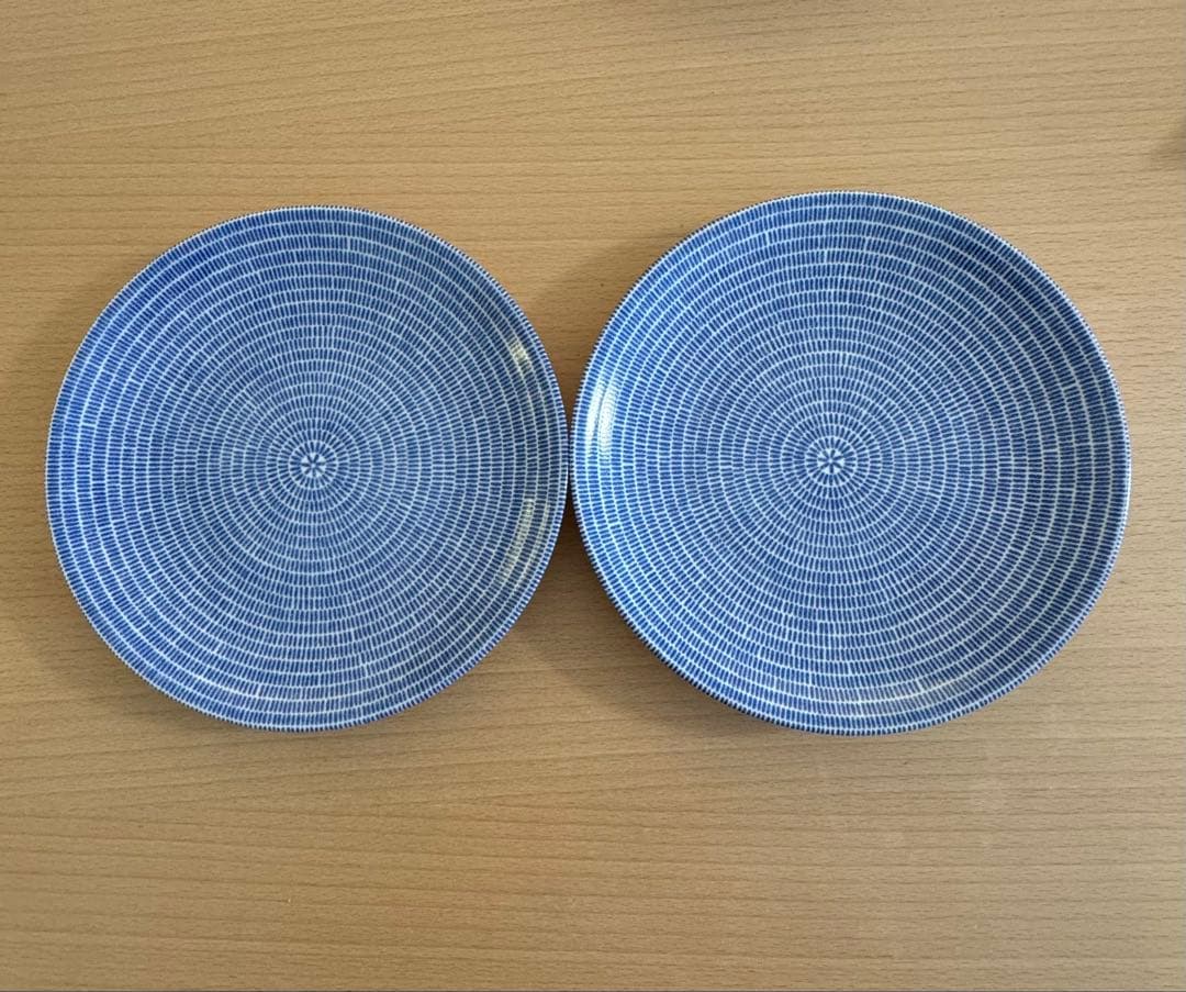 【Arabia】２枚アラビア24hアベックプレートブルー 21cm かもめ食堂皿