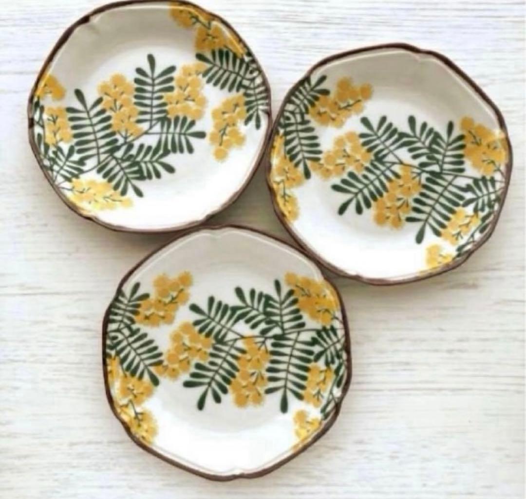 新品5点セット　美濃焼　ミモザスタイル　14.2cm プレート