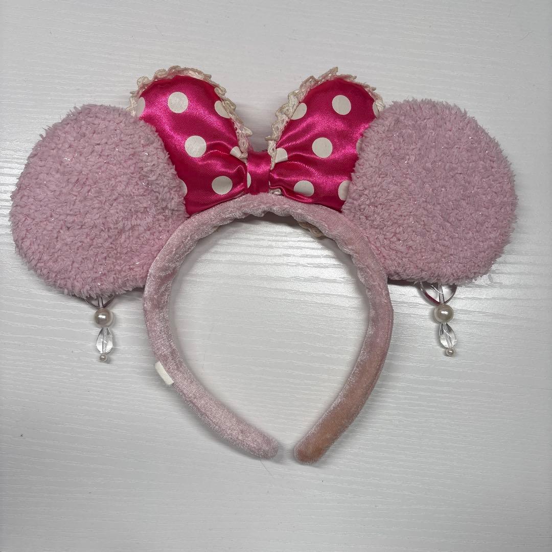 ミニーちゃん　イヤリング　カチューシャ　ピンク