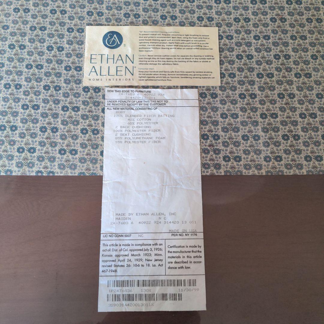 お値下げ∶ゆったりソファ 木製フレーム ETHAN ALLEN