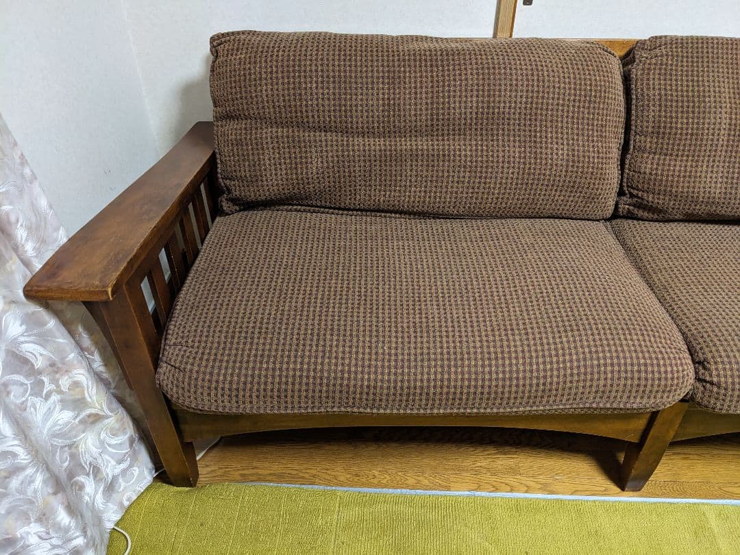 お値下げ∶ゆったりソファ 木製フレーム ETHAN ALLEN