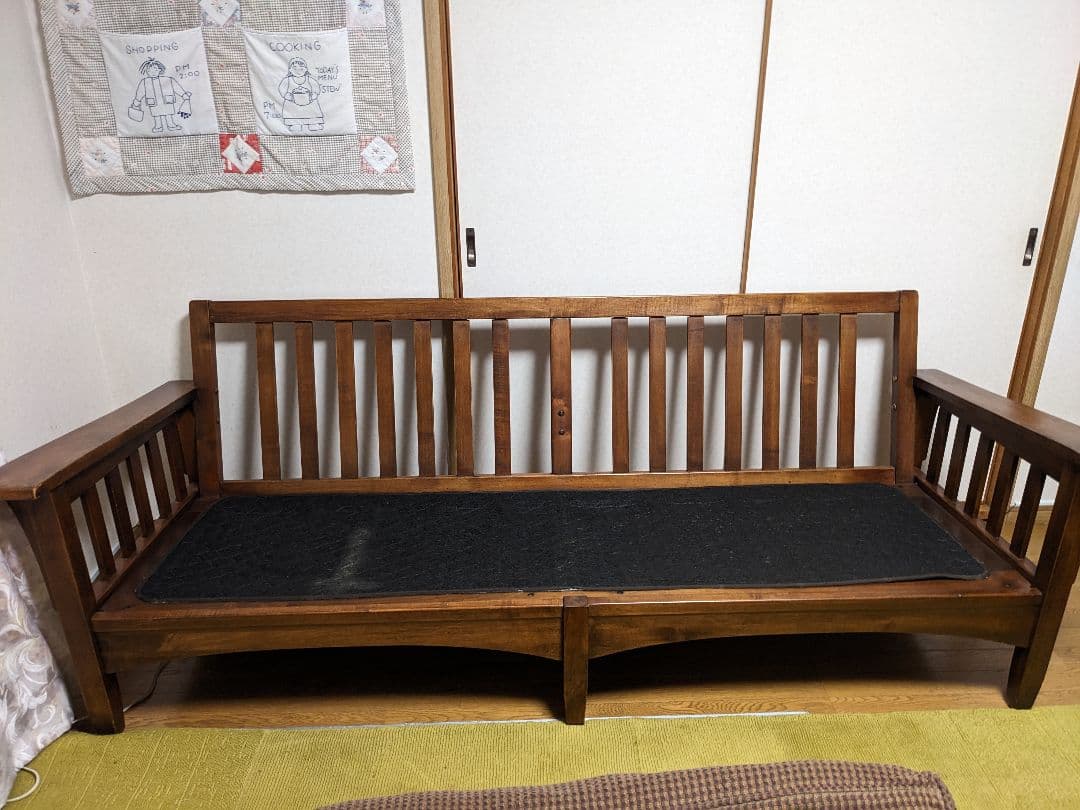 お値下げ∶ゆったりソファ 木製フレーム ETHAN ALLEN