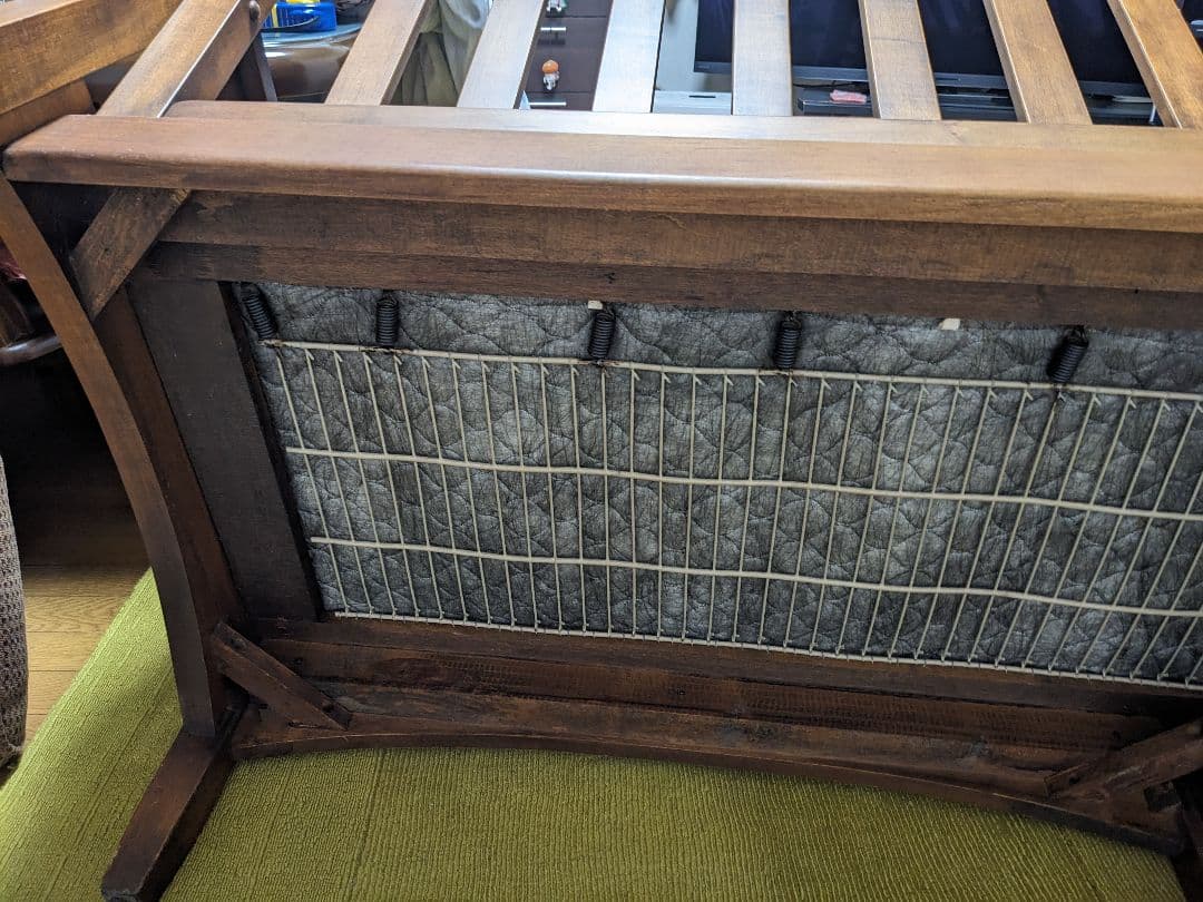 お値下げ∶ゆったりソファ 木製フレーム ETHAN ALLEN