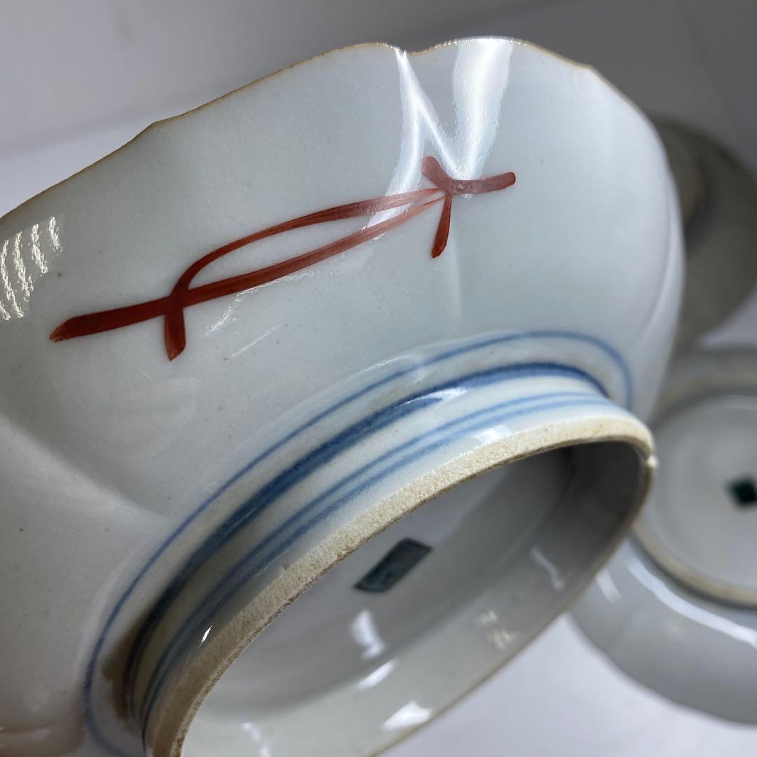 時代　九谷　銘々皿5客　幅約15㎝　東Y7-0404①タルサ