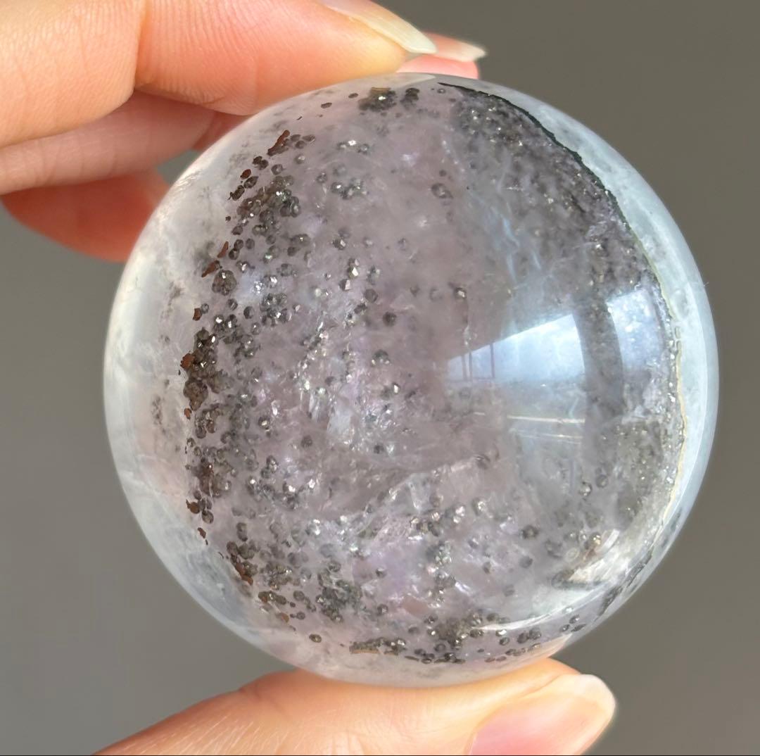 レア　高品質　セリサイトinフローライト　キューブ　パイライト　スフィア