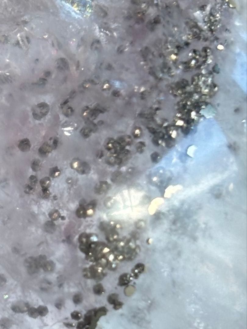 レア　高品質　セリサイトinフローライト　キューブ　パイライト　スフィア