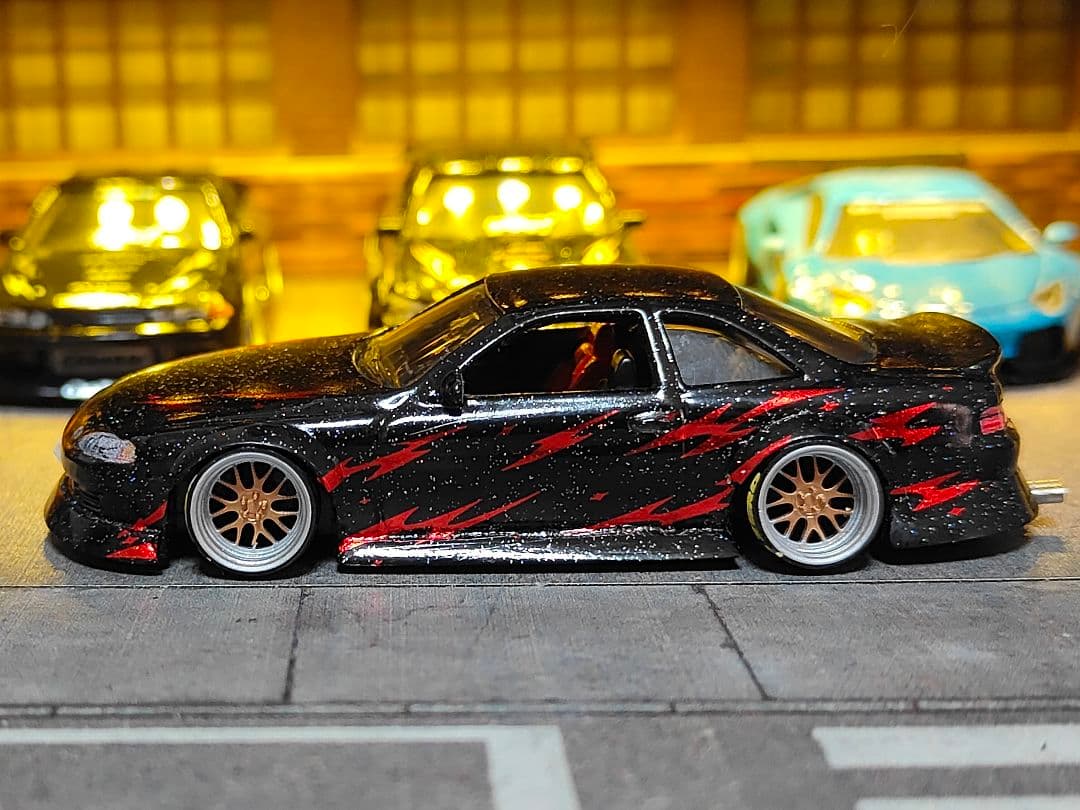 ホットウィールカスタム トヨタ ソアラ ドリ車 フルエアロ 深リム☆トミカ改造☆