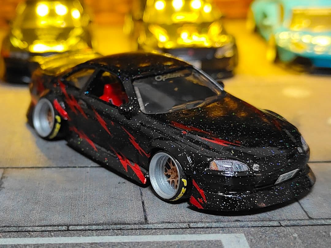 ホットウィールカスタム トヨタ ソアラ ドリ車 フルエアロ 深リム☆トミカ改造☆