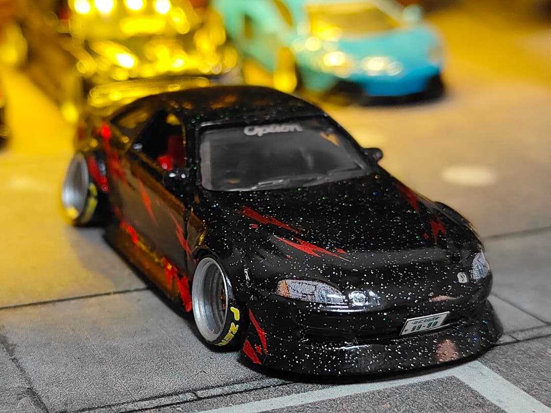 ホットウィールカスタム トヨタ ソアラ ドリ車 フルエアロ 深リム☆トミカ改造☆