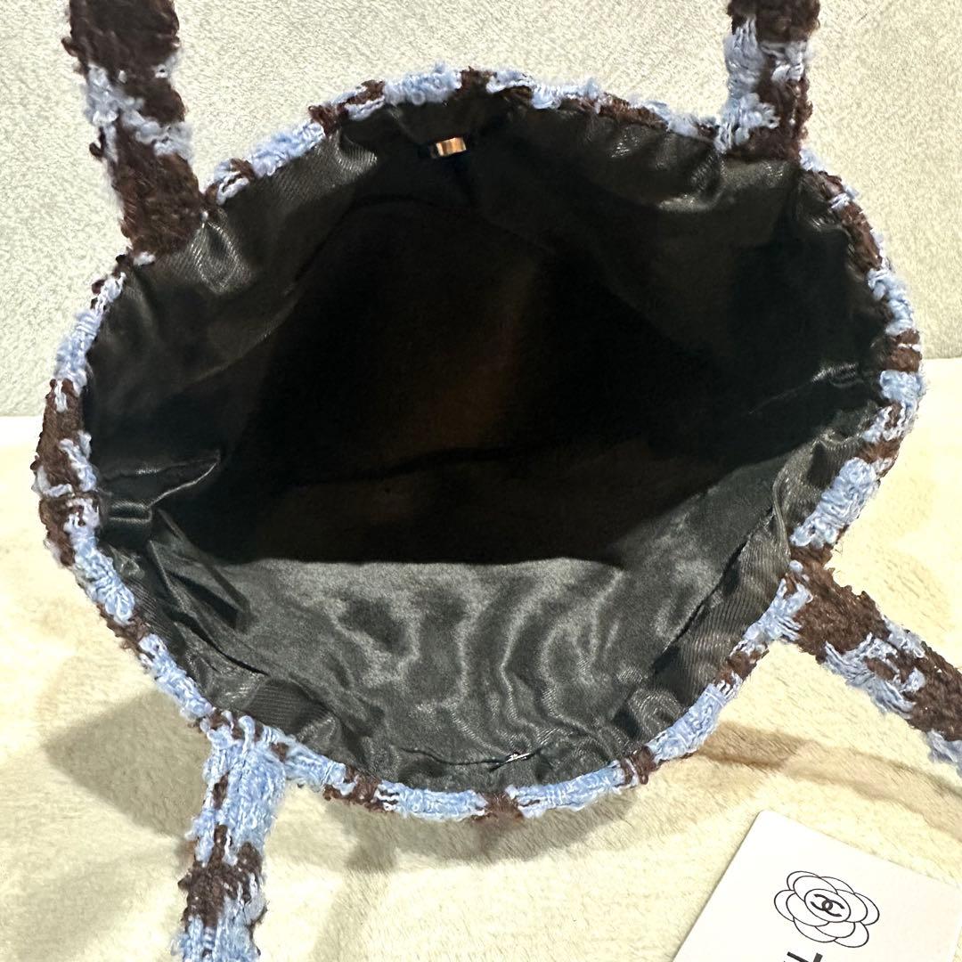 【非売品】シャネル CHANEL 千鳥 ブルー スパンコール トートバッグ