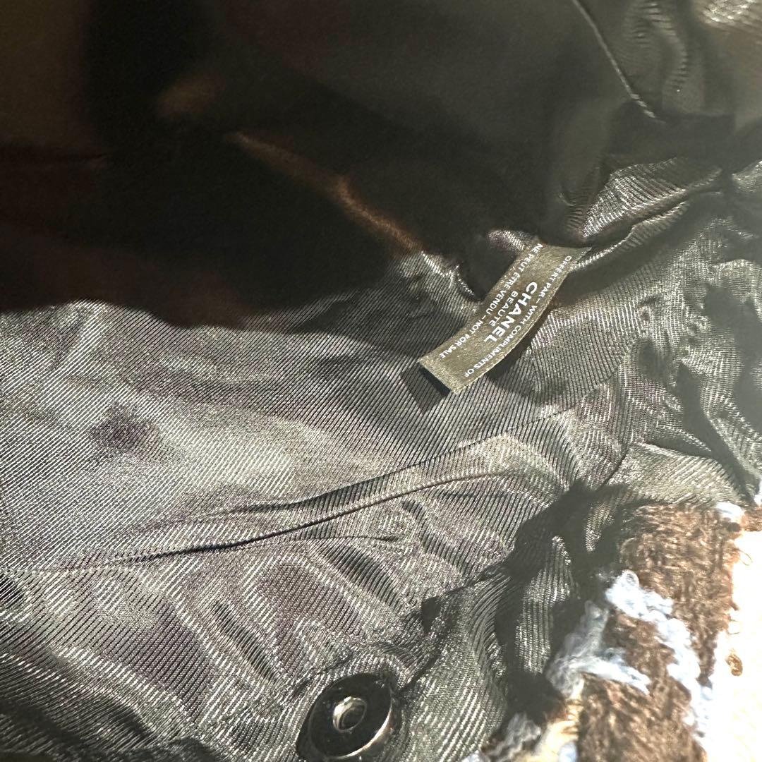 【非売品】シャネル CHANEL 千鳥 ブルー スパンコール トートバッグ