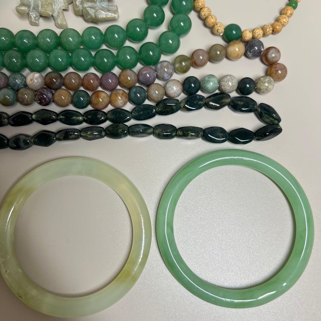 翡翠　アクセサリー　ネックレス　バングル等　419g 東K8-0406☆2F