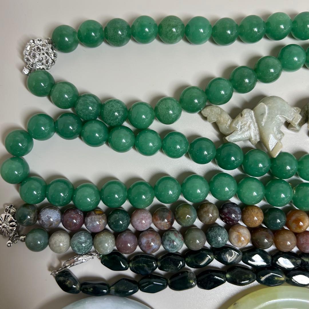 翡翠　アクセサリー　ネックレス　バングル等　419g 東K8-0406☆2F